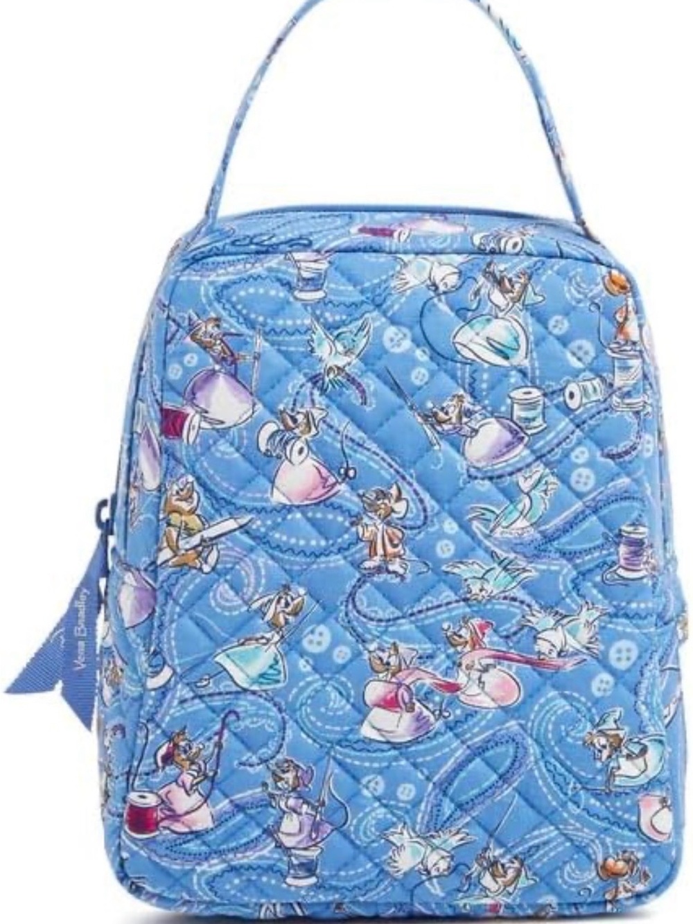 Vera Bradley Disney Cinderella Quilted Lunch Tote Blue NWT Lunch Bag